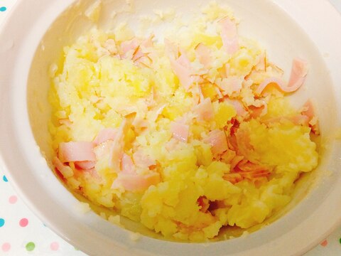 レンジで簡単！ハムポテサラダ